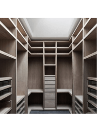 П-образная гардеробная комната в классическом стиле Батайск
