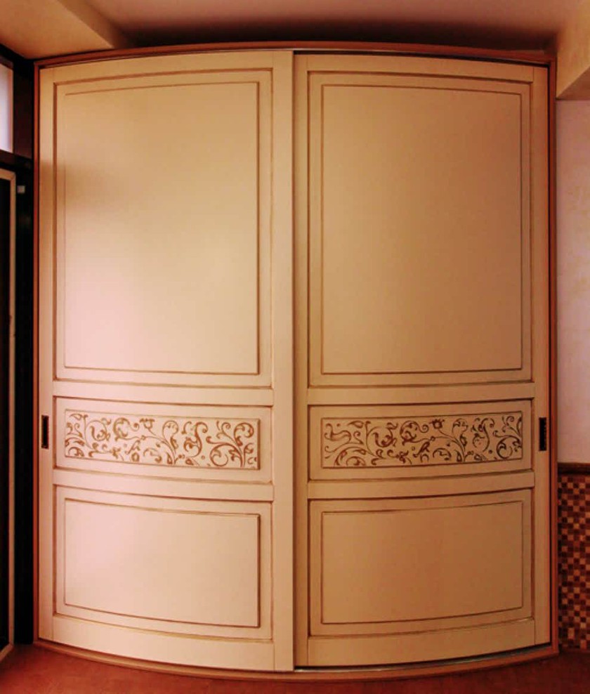 Радиусный шкаф купе с фрезеровкой, эмаль Батайск