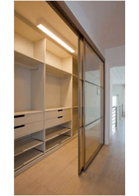 Линейная гардеробная комната с дверями купе Батайск
